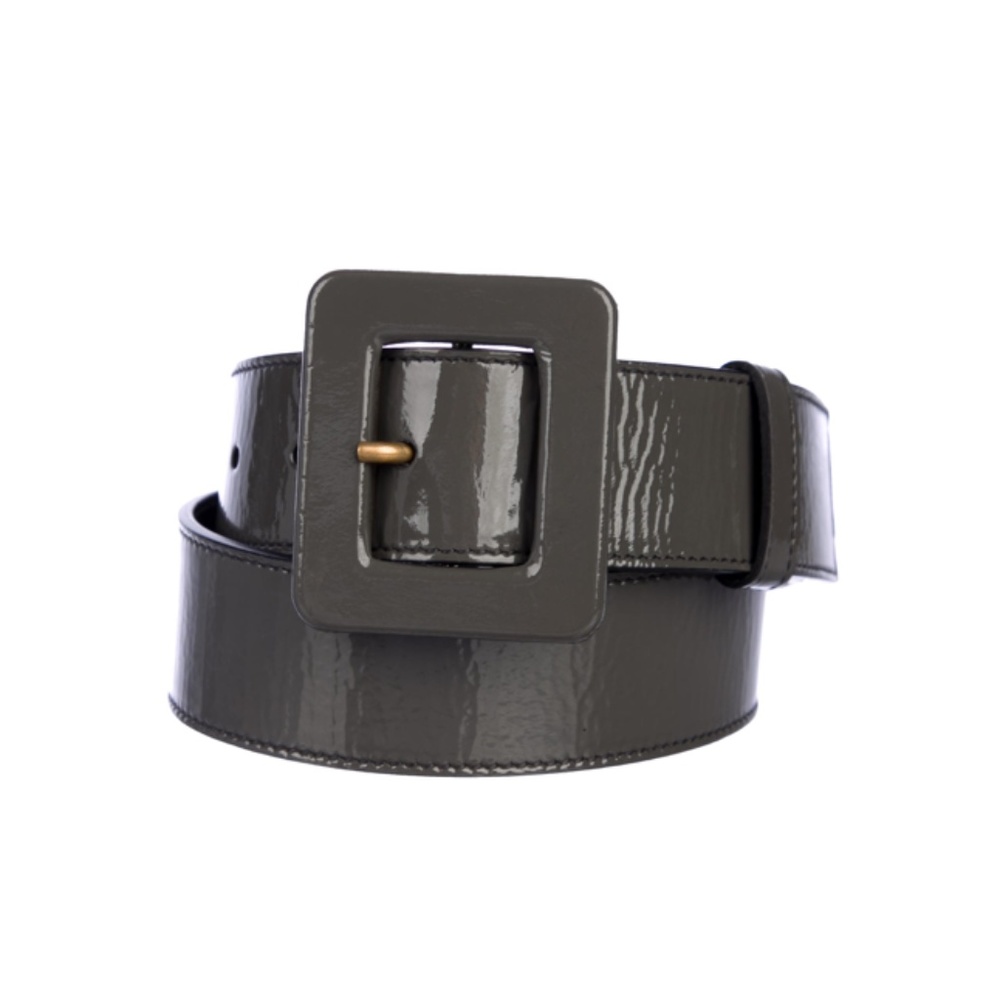 YSL Patent Leather Buckle Belt